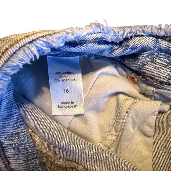 Maurices Denim Mini Skirt Frayed Hem Light Wash Casual Festival Sz 16 Indie - Picture 6 of 10